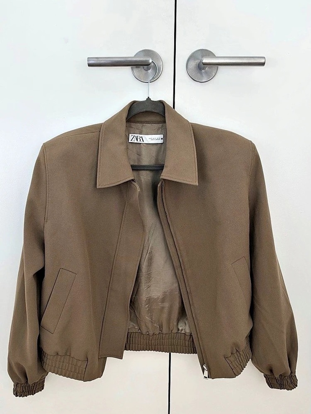 Zara taupe/brown Bomber Jacket Like New Size S